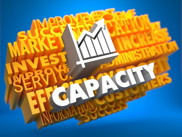 Capacity. Wordcloud Concept. - Photo, Image