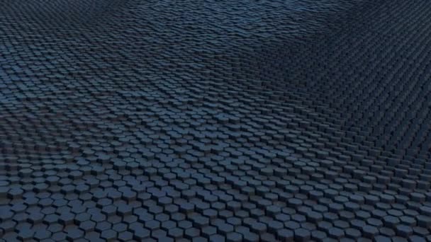 Hexagons abstract animation. 3D rendering. - Materiał filmowy, wideo