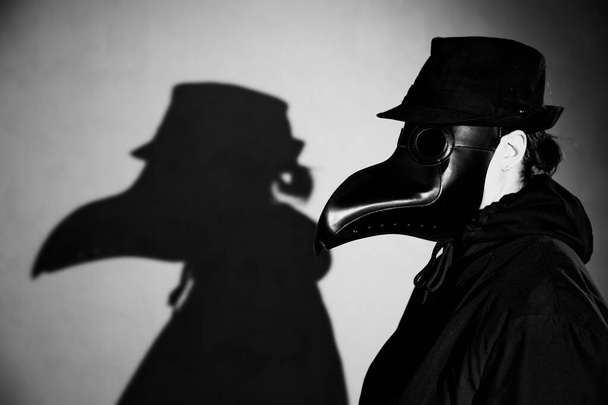 Actress in the mask of the plague doctor. - Photo, Image