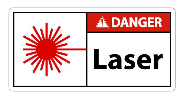 Símbolo do sinal do símbolo do laser do perigo Isolar no fundo transparente, ilustração do vetor
  - Vetor, Imagem