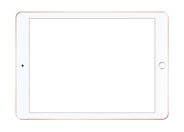 Geïsoleerde witte tablet. Realistisch vectorbestand - Vector, afbeelding