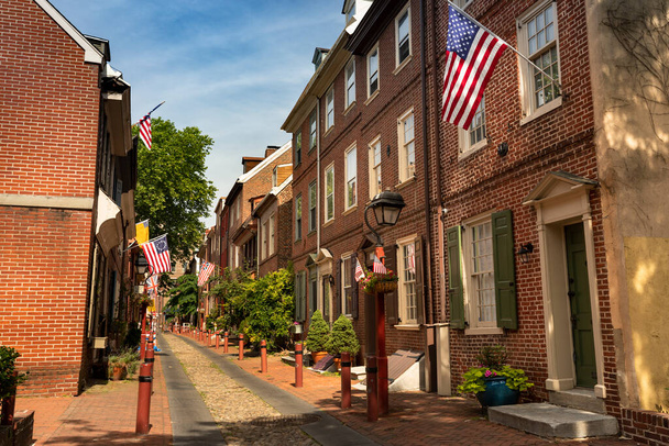Elfreths Alley is the Oldest Residential Street in the United States Philadelphia Pennsylvania - Fotó, kép