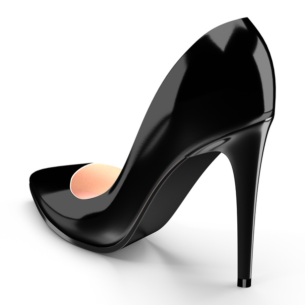 Μαύρο ψηλοτάκουνο παπούτσι - 3D εικονογράφηση - Φωτογραφία, εικόνα