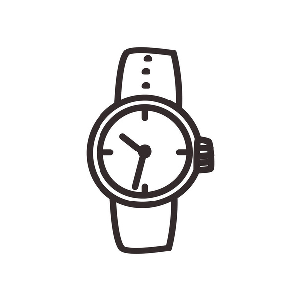 Uhr Linie Stil-Symbol Vektor-Design - Vektor, Bild