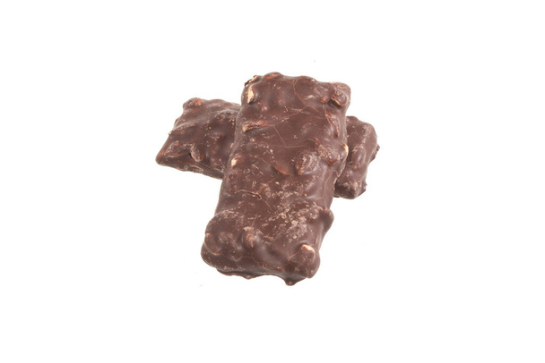 白地に隔離されたチョコレートチップクッキー - 写真・画像