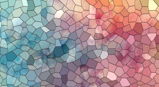Soyut mozaik desenli sanat eserleri. Renkli mermer döşeme arkaplanı - Fotoğraf, Görsel