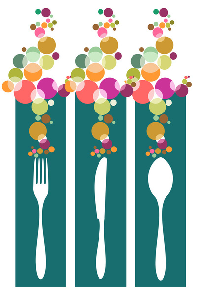 Cutlery contemporary pattern illustration - Вектор,изображение