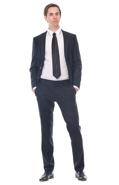 Casual businessman wearing black suit - Fotografie, Obrázek