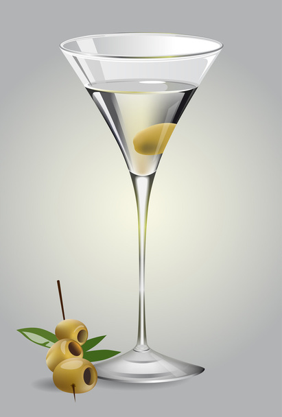Стакан мартини
 - Вектор,изображение
