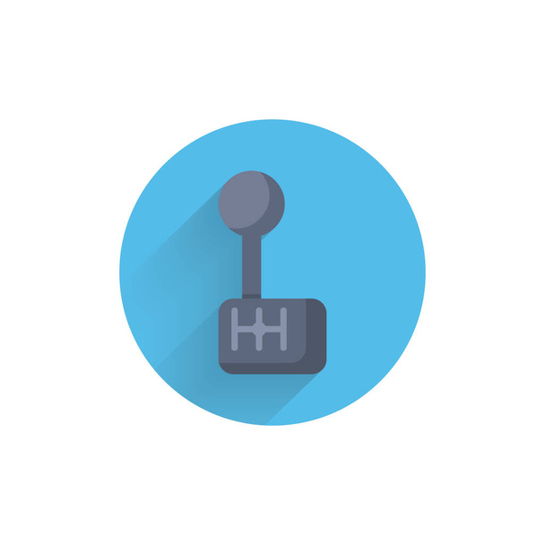 car gearbox colorful flat icon with shadow. manual gearbox flat icon - Vector, Image