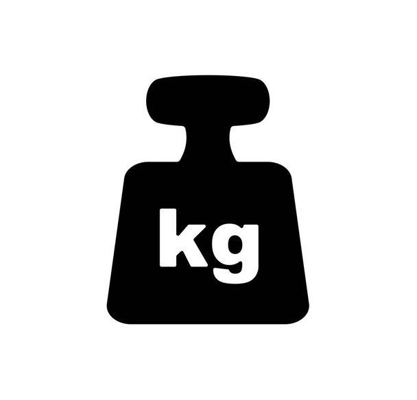 kg ikona na białym tle - Wektor, obraz