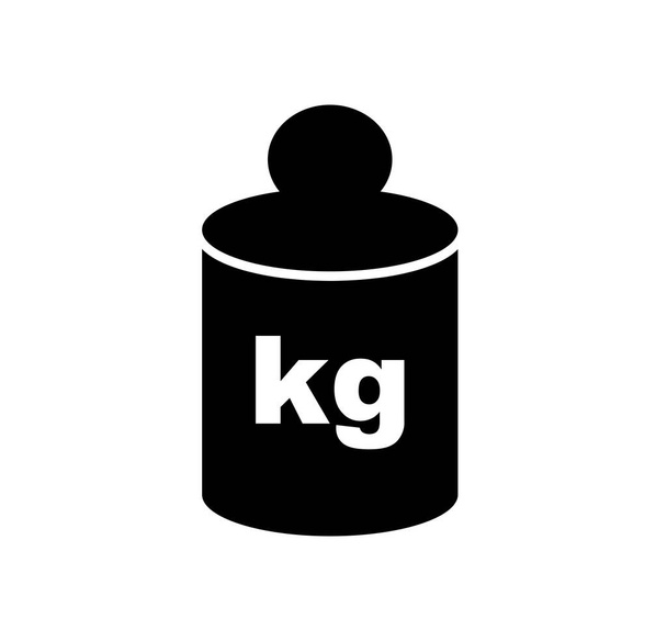 kg icon on white background - Vector, Image