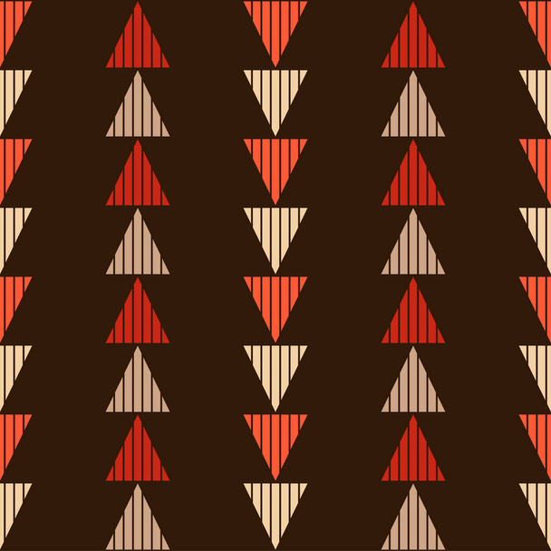 Aztec elements. Striped triangles. Ethnic boho ornament. Seamless background. Tribal motif. Vector illustration for web design or print. - Vector, imagen