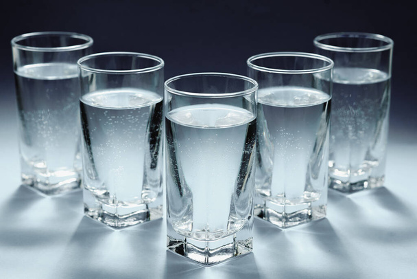 Drinking water. Fresh water in glasses - Foto, afbeelding
