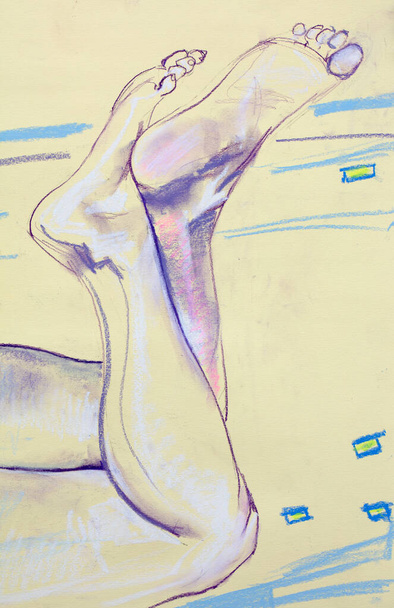 Imagem parcial da pintura corporal feminina
  - Foto, Imagem