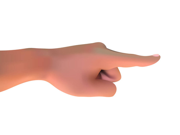 Hand tekens van indexvinger wijzend iets, gradiënt Mesh stijl, realistische vectorillustratie - Vector, afbeelding