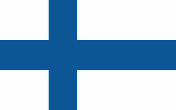Finland flag vector graphic. Rectangle Finnish flag illustration. Finland country flag is a symbol of freedom, patriotism and independence. - Vector, Image