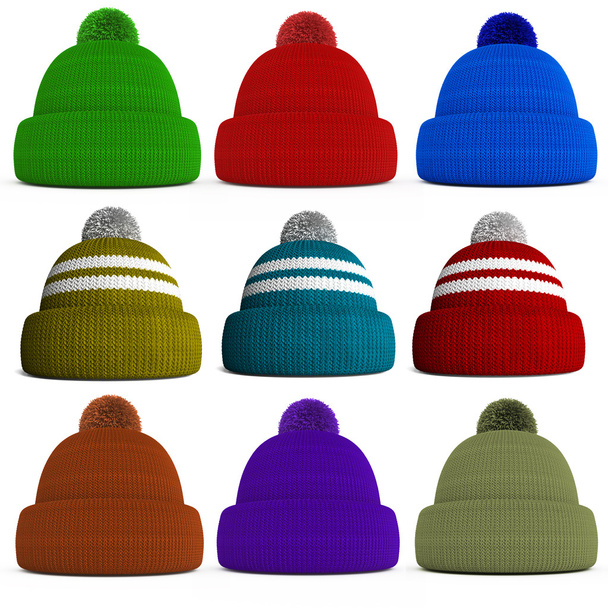 Set di cappelli invernali lavorati a maglia
 - Foto, immagini