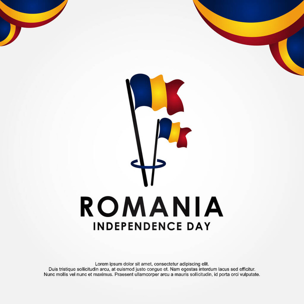 Rumunia Dzień Niepodległości Wektor Design Ilustracja dla uczczenia chwili - Wektor, obraz