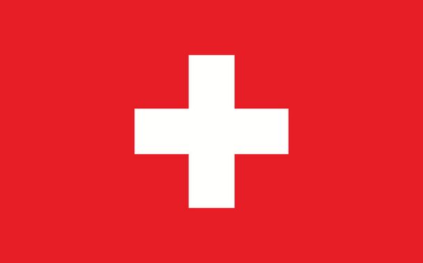 Zwitserland vlag vectorgrafiek. Rechthoek Zwitserse vlag illustratie. Zwitserland land vlag is een symbool van vrijheid, patriottisme en onafhankelijkheid. - Vector, afbeelding