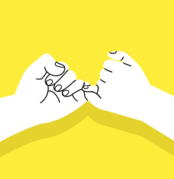 hand promise vector sign concept - Вектор,изображение