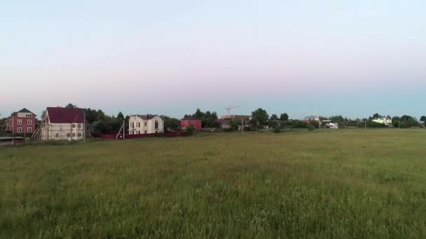 hay harvest. settlement. carriage. moon. field. orthodox church cc 338042 - Footage, Video