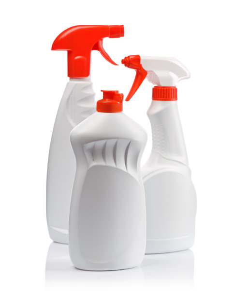 Three cleaning kitchen bottles - Foto, imagen