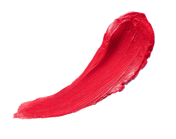 közeli-hoz rúzs vagy körömlakk stroke fehér háttér - Fotó, kép