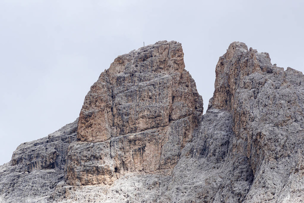 Furchetta csúcs a Dolomitokban: Majestic Peak in Puez Odles Naturepark / Gardena Valley / Dél-Tirol / Olaszország - Fotó, kép