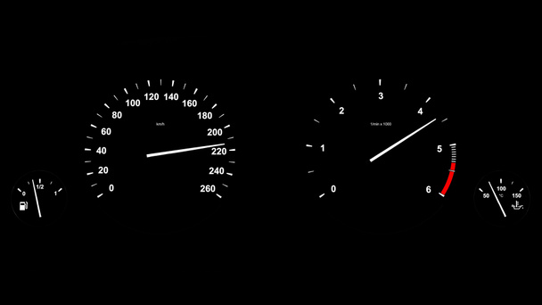 3d render velocímetro carro pegando velocidade à noite
 - Foto, Imagem