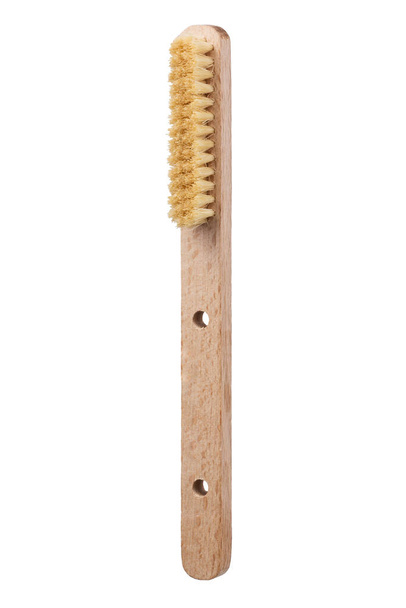 Cepillo de limpieza de madera trepador aislado sobre fondo blanco
 - Foto, Imagen