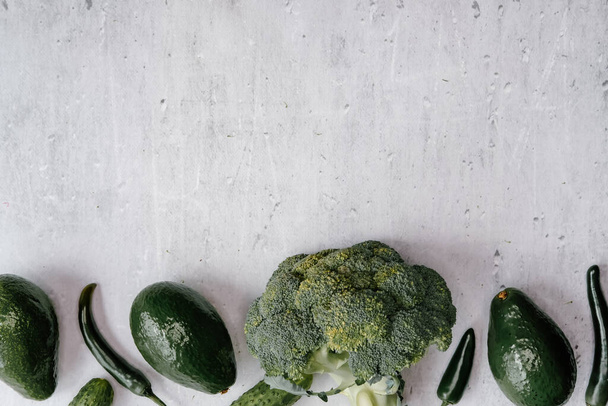 Green Vegetables frame. - Photo, Image