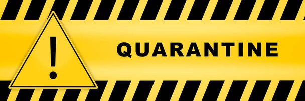 quarantainezone signalbiogevaar geel waarschuwing voor gevaar - Foto, afbeelding