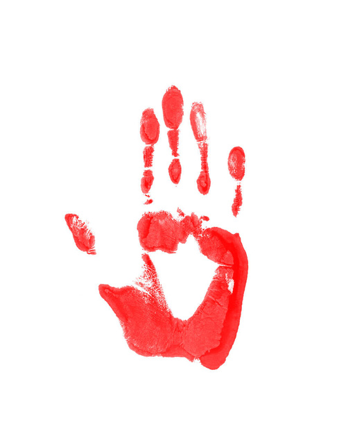 Red hand brush isolated on white - Fotografie, Obrázek