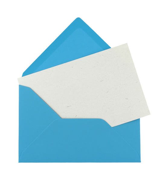 Blankoschein in blauem Umschlag - Foto, Bild