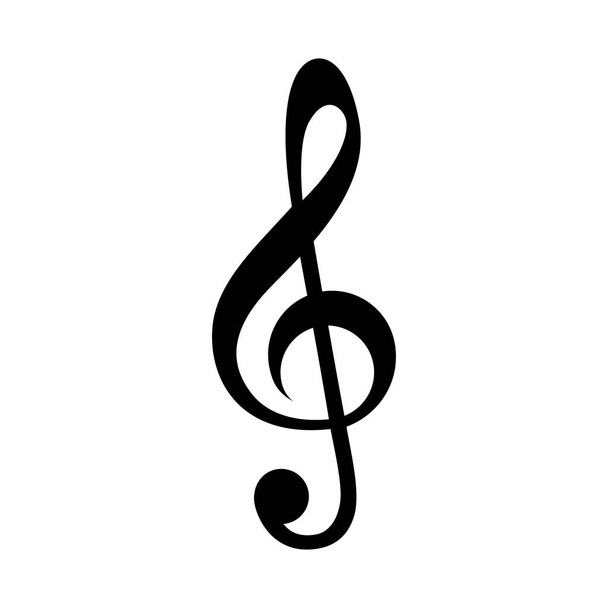 Nota musical de icono de clave triple aislada sobre fondo blanco. Ilustración vectorial
 - Vector, Imagen