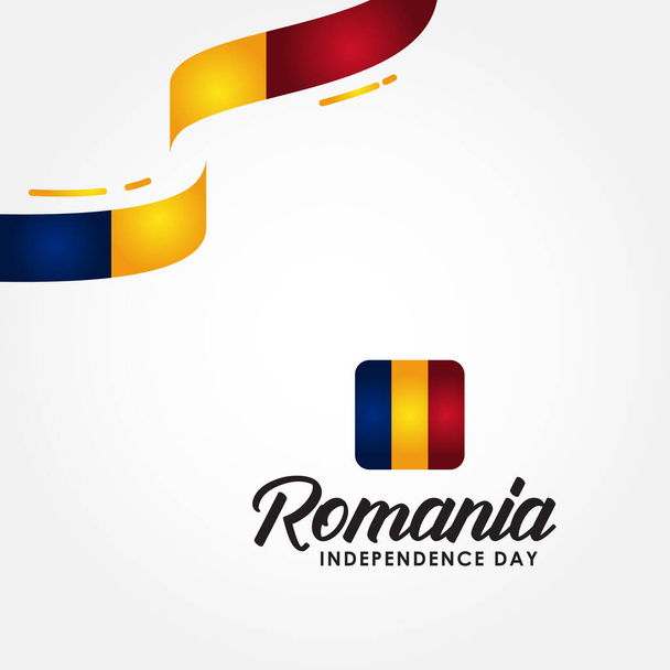Rumunia Dzień Niepodległości Wektor Design Ilustracja - Wektor, obraz