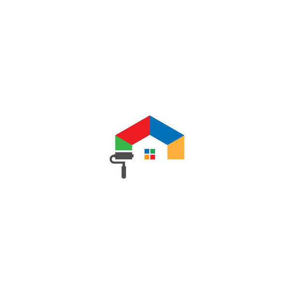 Ilustración del logotipo de pintura de casa
 - Vector, imagen