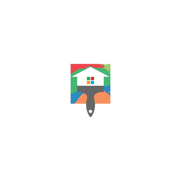 Ілюстрація логотипу фарби будинку
 - Вектор, зображення