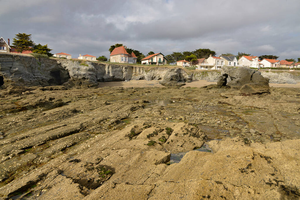 Rocky coast at Prfailles, a commune in the Loire-Atlantique department in western France. - Photo, Image