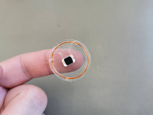 Interior of an RFID transponder for access control - Photo, Image