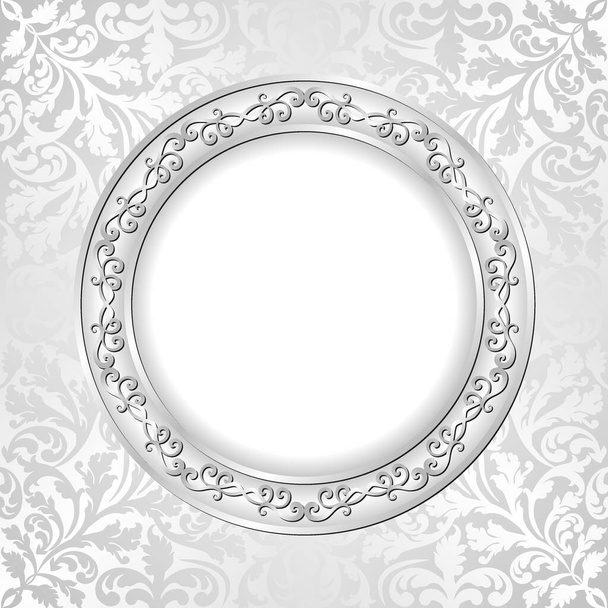 fond blanc avec motif vintage et cadre décoratif
 - Vecteur, image