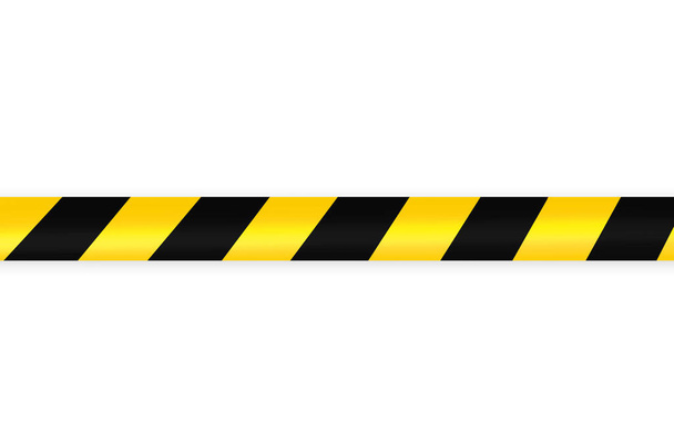 Black and yellow warning tapes on white background . Quarantine. Stop coronavirus, covid-19, border closed, do not cross. Banner.Copy space for text. - Photo, Image
