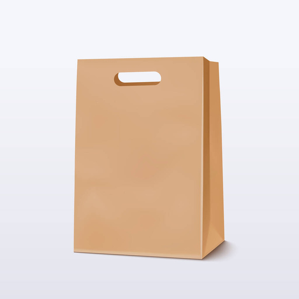 Порожня коричнева сумка для покупок
 - Вектор, зображення