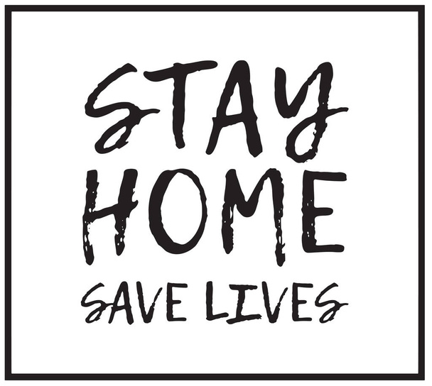 Черная графическая иллюстрация Stay Home Save Lives. Коронавирус Ковид-19 рекомендации по прекращению распространения инфекции и болезни, чтобы помочь сгладить кривую распространения инфекции
. - Фото, изображение