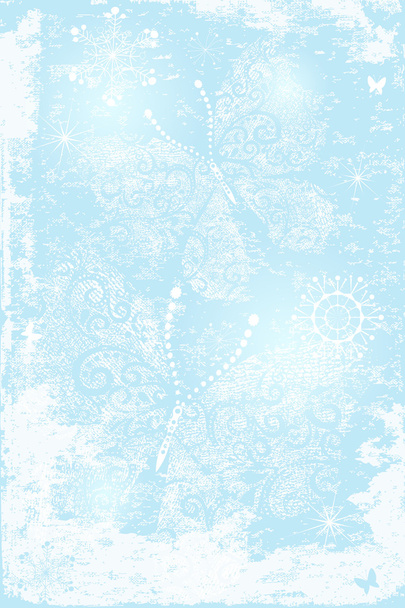 Szelíd kék karácsonyi háttér - Vektor, kép