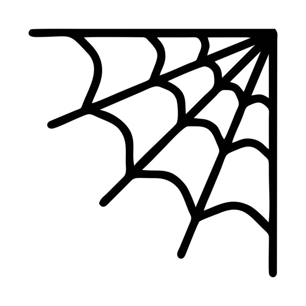 Γραμμή εικονιδίου ιστού αράχνης που απομονώνεται σε λευκό φόντο. Εικονογράφηση διανύσματος - Διάνυσμα, εικόνα