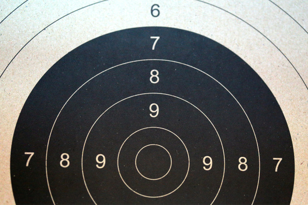 Bull eye target with bullet hole - Photo, Image