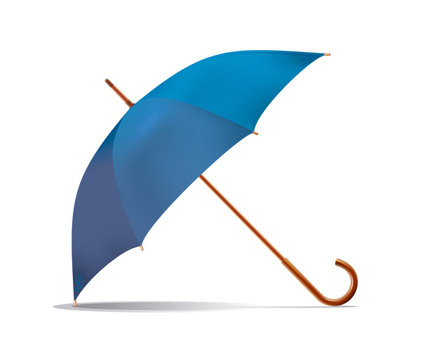 Blauwe paraplu. Illustratie - Foto, afbeelding