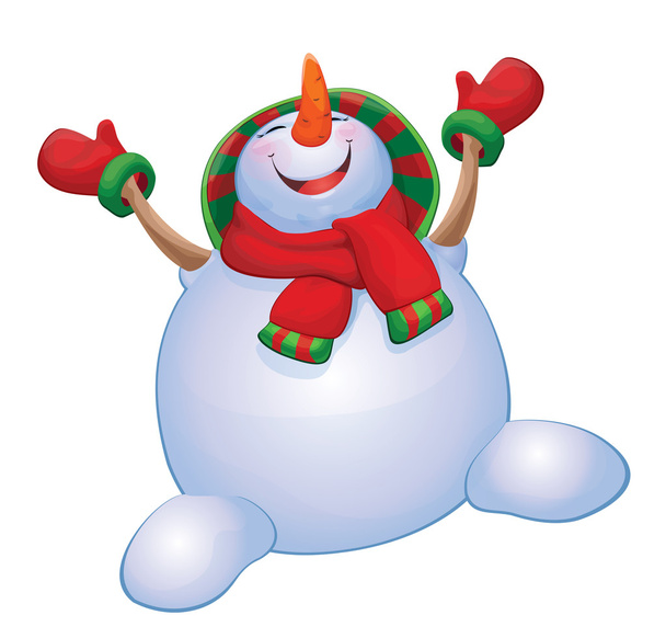 vector gelukkig sneeuwpop - Vector, afbeelding